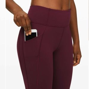 Lululemon Time To Sweat Crop 23” cassis